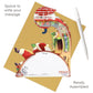 Hurry Down The Chimney Pendulum  3 D Pop Up Christmas Card Decoration 39 x 21 x 17cm Santoro