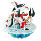 Ice-Skating Penguins - 3D Pop Up Pirouettes Christmas Card  14 x 17 x 14cm