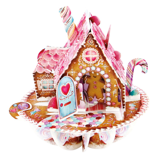 Gingerbread House - 3D Pop Up Pirouettes Christmas Card  16 x 17 x 14cm