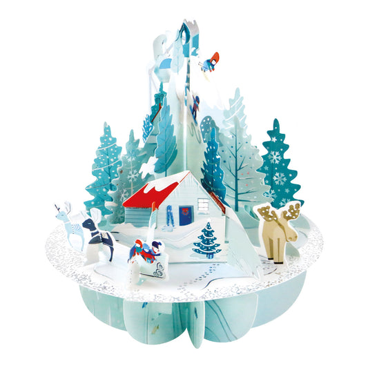 Winter Wonderland - 3D Pop Up Pirouettes Christmas Card  17 x 17 x 14cm