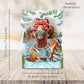 Robins  - 14.5 x 19.5 x 12cm - 3 D  Pop Up Swing Christmas Card Santoro