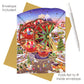 Christmas Market  - 14.5 x 19.5 x 12cm - 3 D Pop Up Swing Christmas Card Santoro