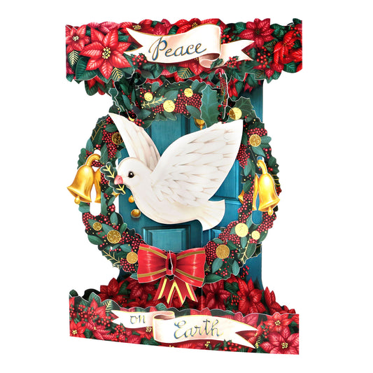 Peace on Earth 15 x 20.5 x 1cm - 3 D Pop Up Swing Christmas Card Santoro
