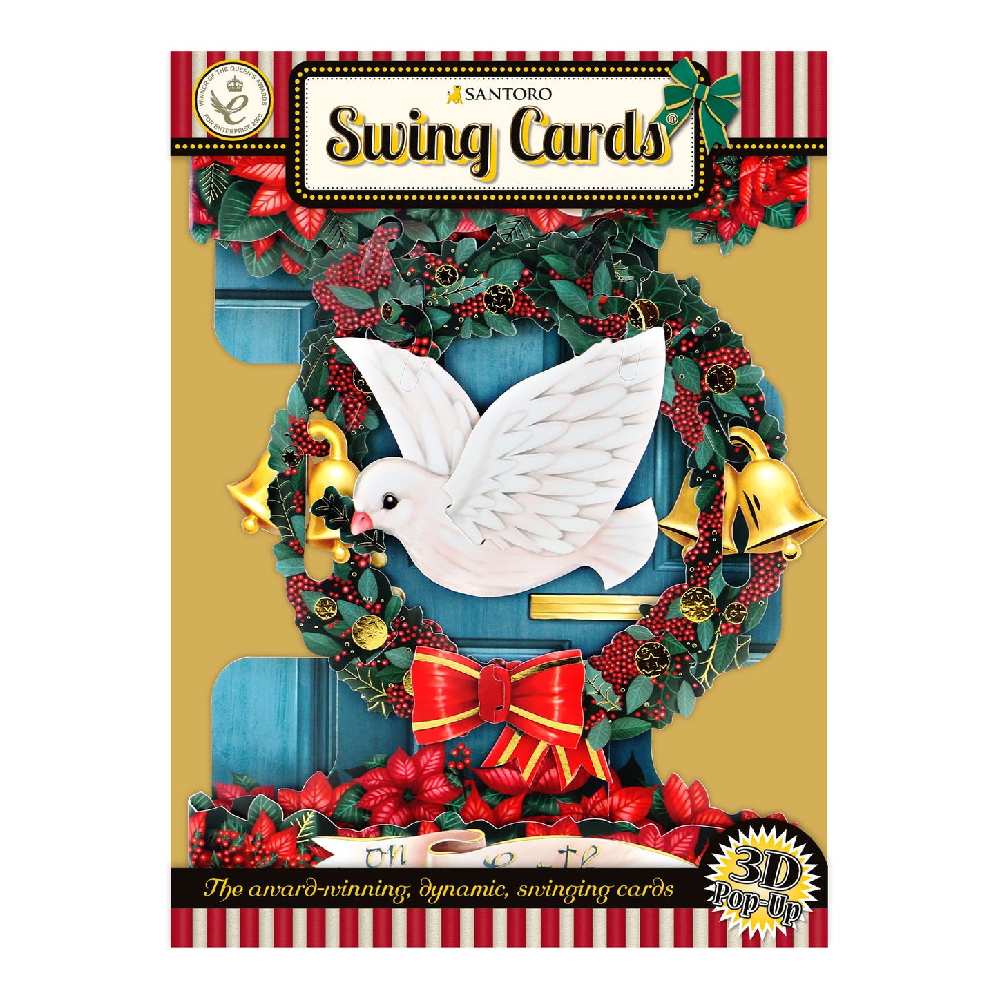 Peace on Earth 15 x 20.5 x 1cm - 3 D Pop Up Swing Christmas Card Santoro