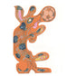 Dog Playing with a Ball Die Cut Greetings Card Daniel Mackie - 5 x 5 inches with envelope