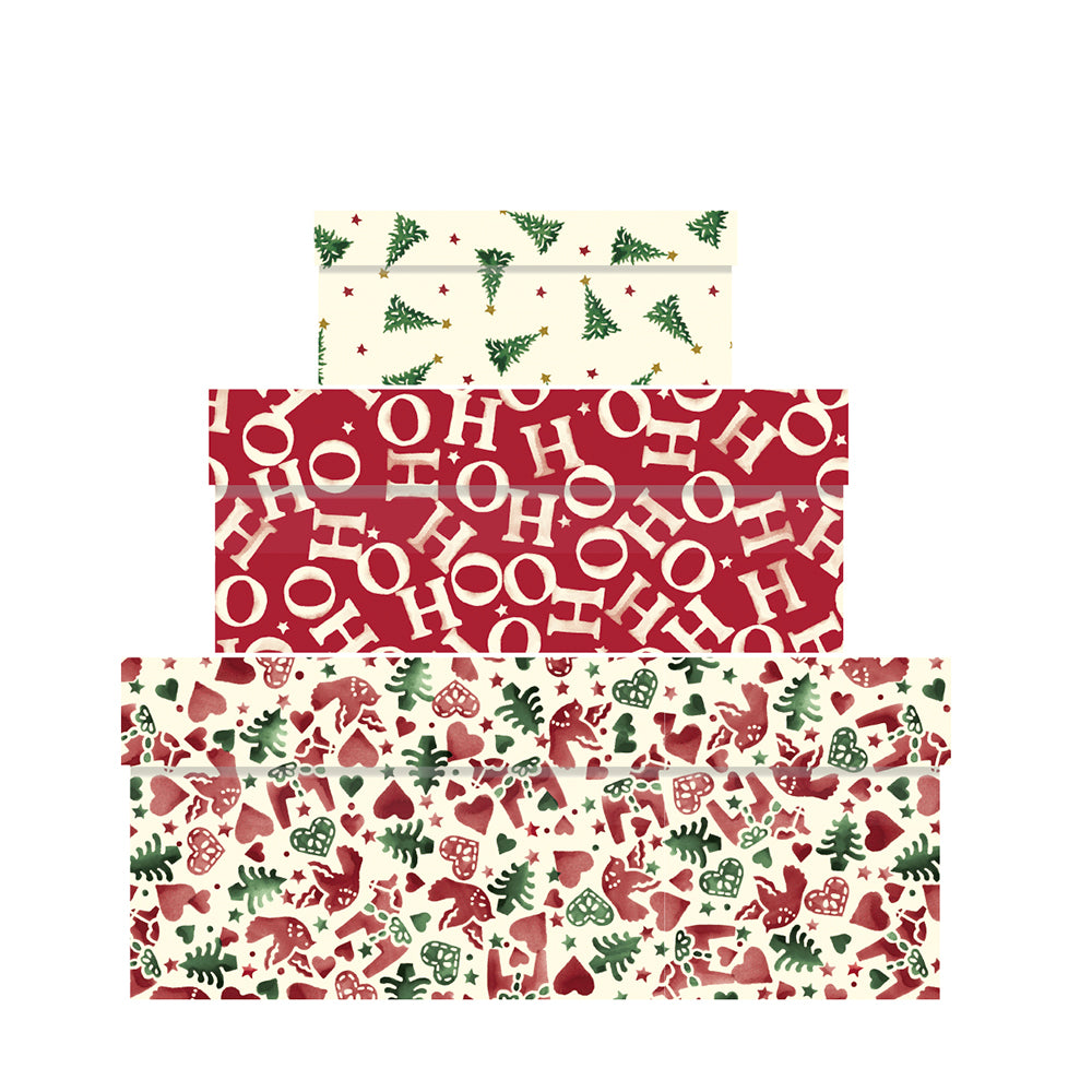 Emma Bridgewater Christmas Joy Nest of 3 Beautiful Gift Boxes
