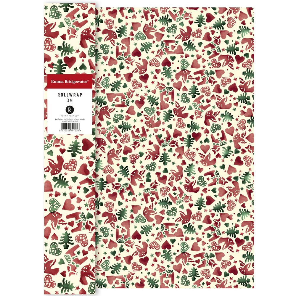 Emma Bridgewater CHRISTMAS JOY Pattern Roll Wrap 3 m x 70 cm