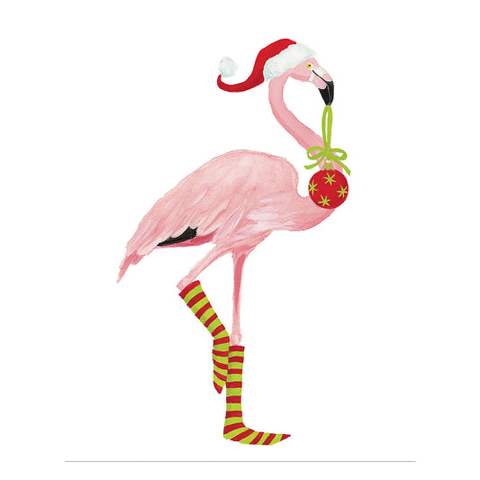 Caspari Christmas Cards Christmas Flamingo 96mm x 120mm 5 in a pack with envelopes