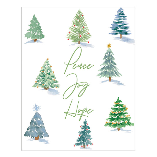 Caspari Christmas Cards Evergreens 96mm x 120mm 5 in a pack with envelopes