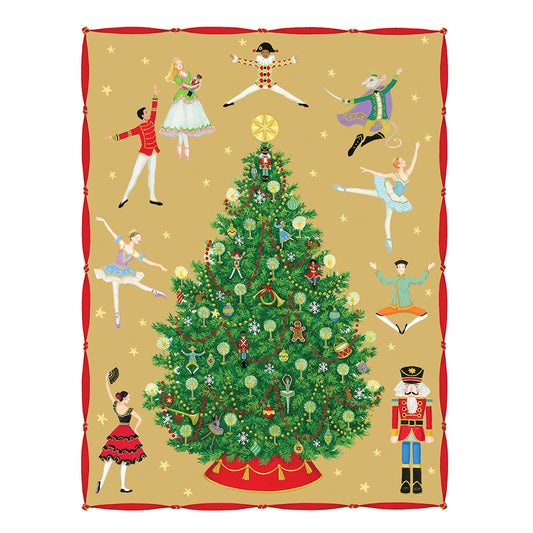 Caspari Christmas Cards Nutcracker Ballet 118mm x 153mm 5 in a pack with envelopes