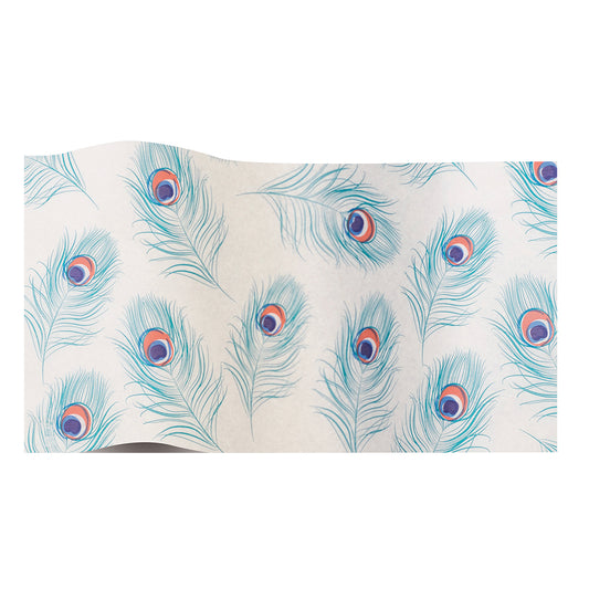 Peacock Feathers Tissue Paper 5 Sheets of 20 x 30" Satinwrap Tissue Wrapping Paper