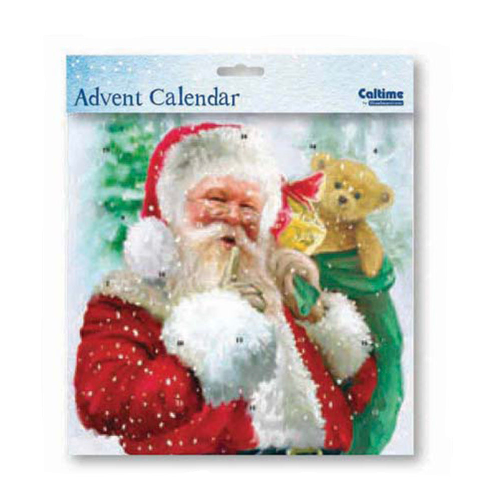 Sack of Gifts Father Christmas Santa Caltime Advent Calendar 23 x 23 cm