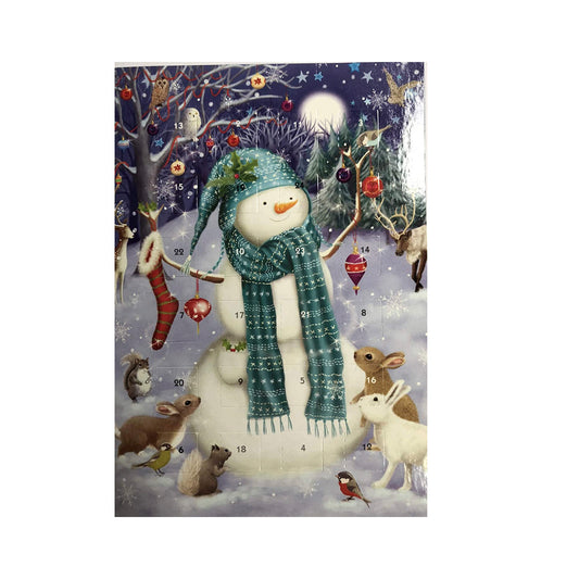 Snowman Advent Calendar Card 175 x 120 mm Caltime with envelope