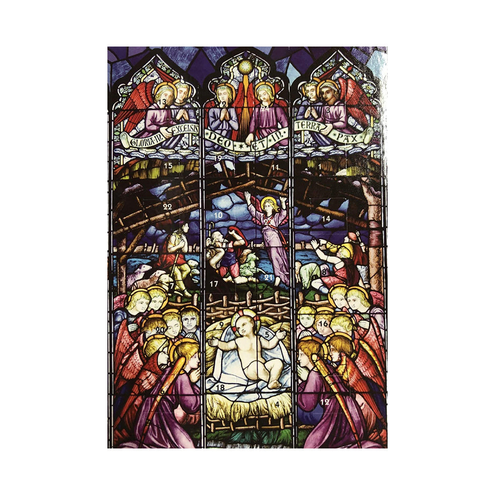 Stained Glass Window Advent Calendar Card 175 x 120 mm Caltime with envelope