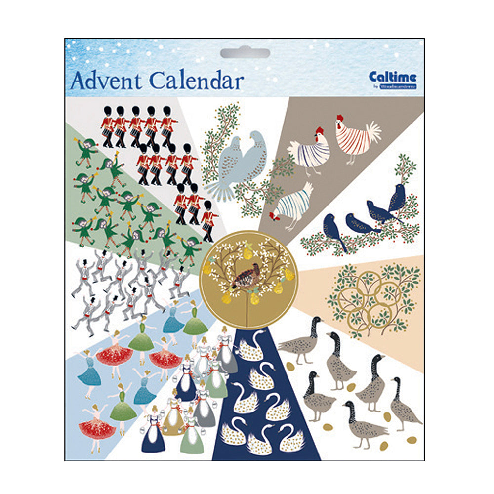 12 Days of Christmas Caltime Advent Calendar 23 x 23 cm