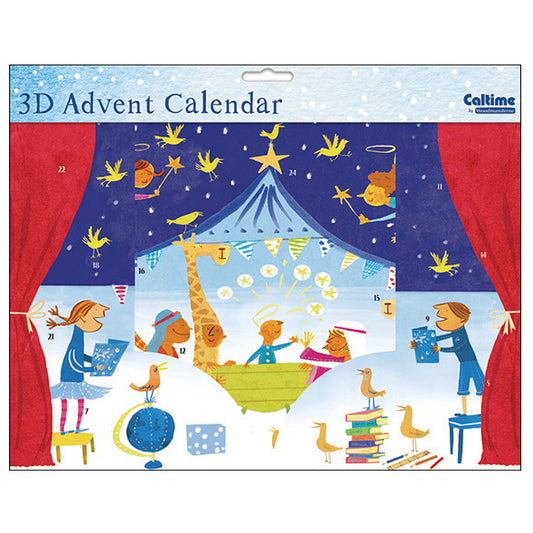 Nativity Play 3 D Caltime Advent Calendar 538mm x 245 x 90mm