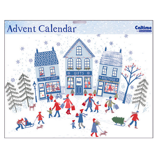 Christmas Shopper Snow and Sledges Caltime Advent Calendar 350 x 245mm