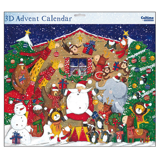 Father Christmas 3 D Grand Caltime Advent Calendar 442 x 362mm