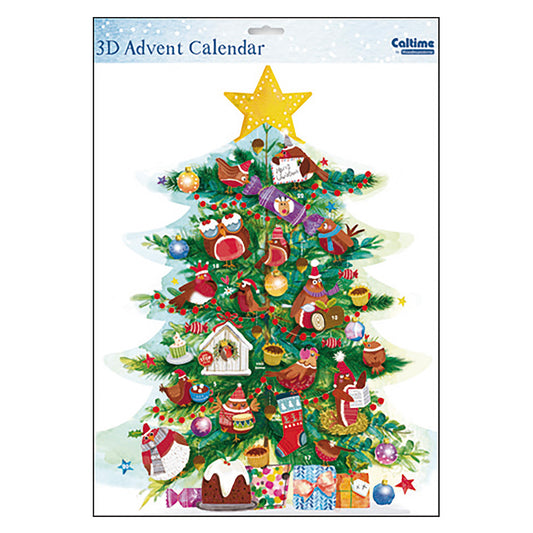 3 D Christmas Tree Advent Calendar Robins Caltime Advent Calendar 315mm x 410mm x 315mm