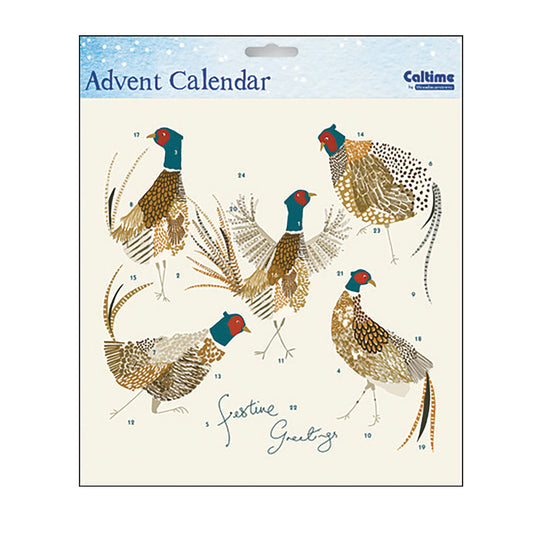 Festive Pheasant Caltime Advent Calendar 235 x 235mm