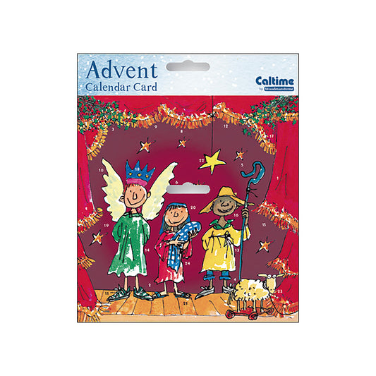 Quentin Blake Nativity Advent Calendar Card 160 x 160 mm Caltime with envelope