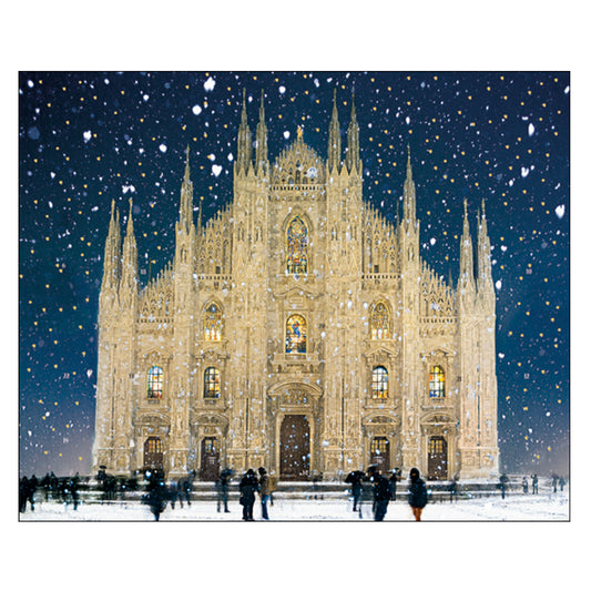 Milan Cathedral 3 D Gold glitter varnish Grand Caltime Advent Calendar 442 x 362 mm