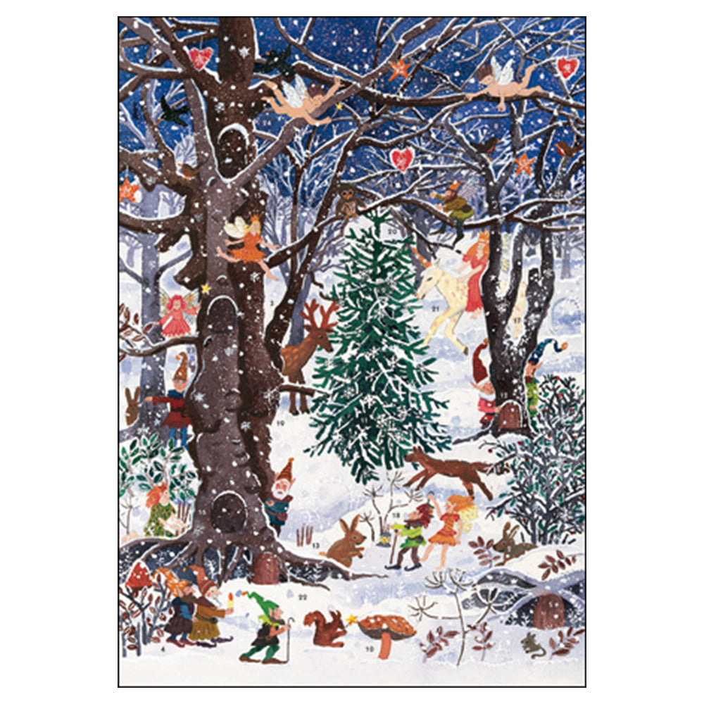 Magical Forest Glitter varnish Caltime Advent Calendar 245 x 350mm