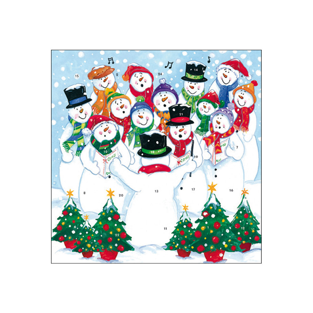 We Wish You A Merry Christmas Snowmen Caltime Advent Calendar 230 x 230mm