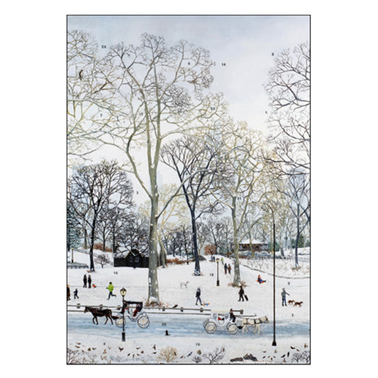 Snowy Park Scene Caltime Advent Calendar 245 x 350mm