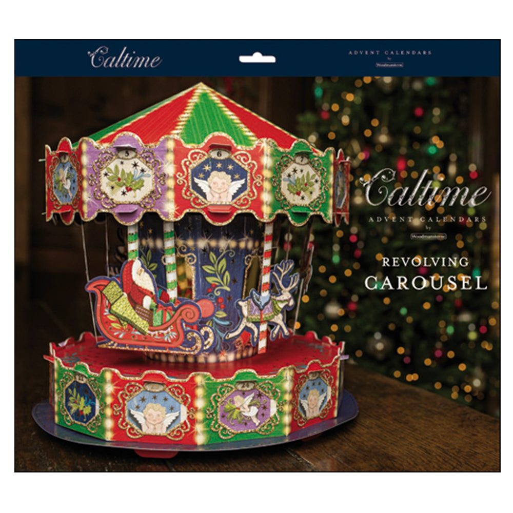 3D Pop Up Carousel Roundabout Caltime Advent Calendar 450mm x 370mm