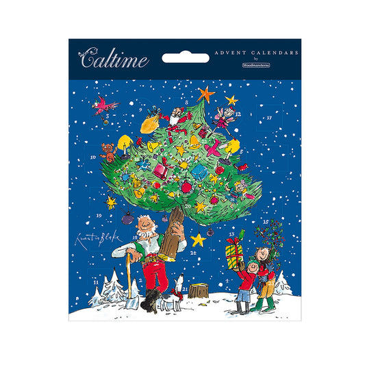 Quentin Blake Tree Advent Calendar Card 160 x 160 mm Caltime with envelope
