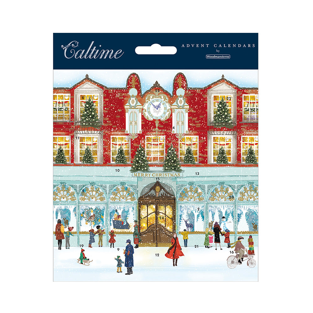 Christmas Shopping Advent Calendar Card 160 x 160 mm Caltime with envelope