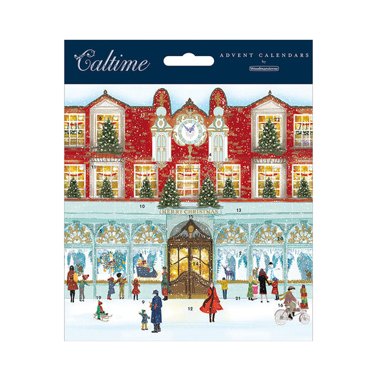 Christmas Shopping Advent Calendar Card 160 x 160 mm Caltime with envelope