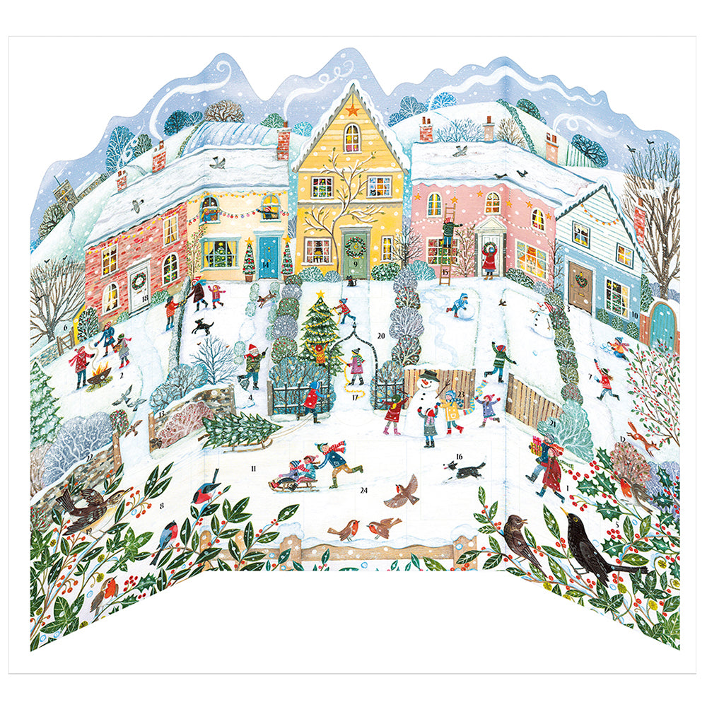 3 D Grand Xmas Village 458 x 375 mm Caltime Advent Calendar