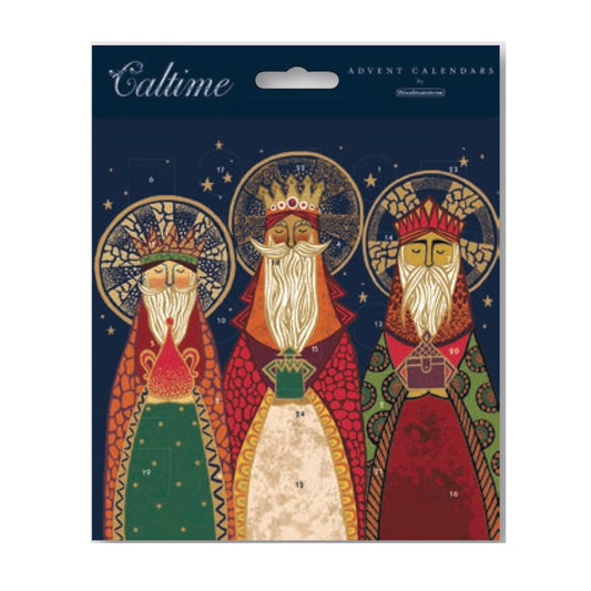 3 Kings Advent Calendar Card 160 x 160 mm Caltime with envelope