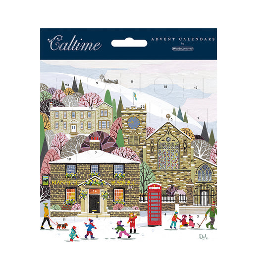 Town Advent Calendar Card 160 x 160 mm Caltime with envelope