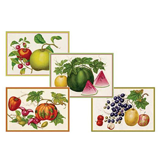 Chinese Fruits RHS Pack of 8 Notelets Notecards from Caspari