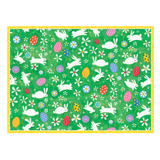 Caspari Easter Cards Bunnies & Eggs 5 cards per pack - 10 x 15 cm
