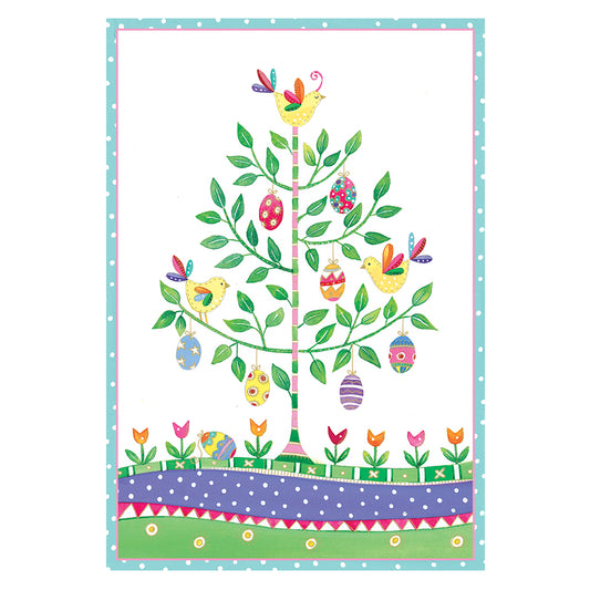 Caspari Easter Cards Egg Tree 5 cards per pack - 10 x 15 cm