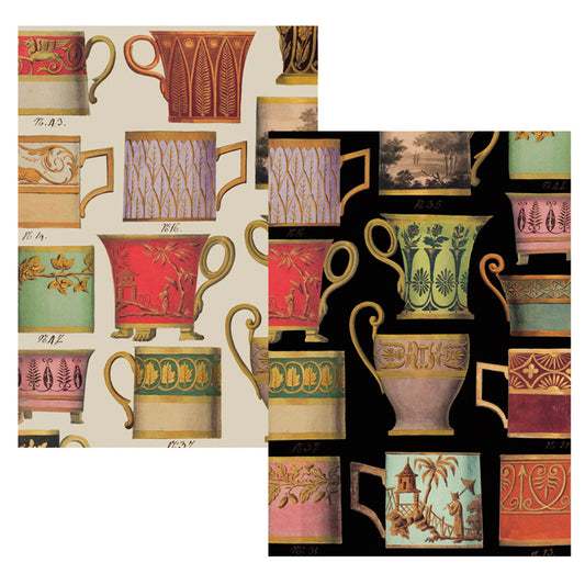 Salon de The' V & A Museum Pack of 8 Notelets Notecards from Caspari