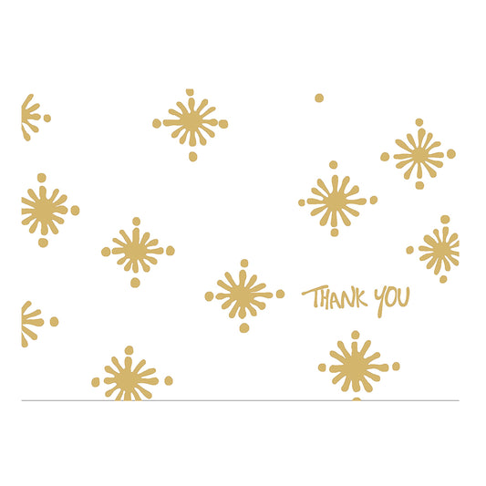 Starry foil by Magie Grey Thank You Notelets Caspari (8 pack)