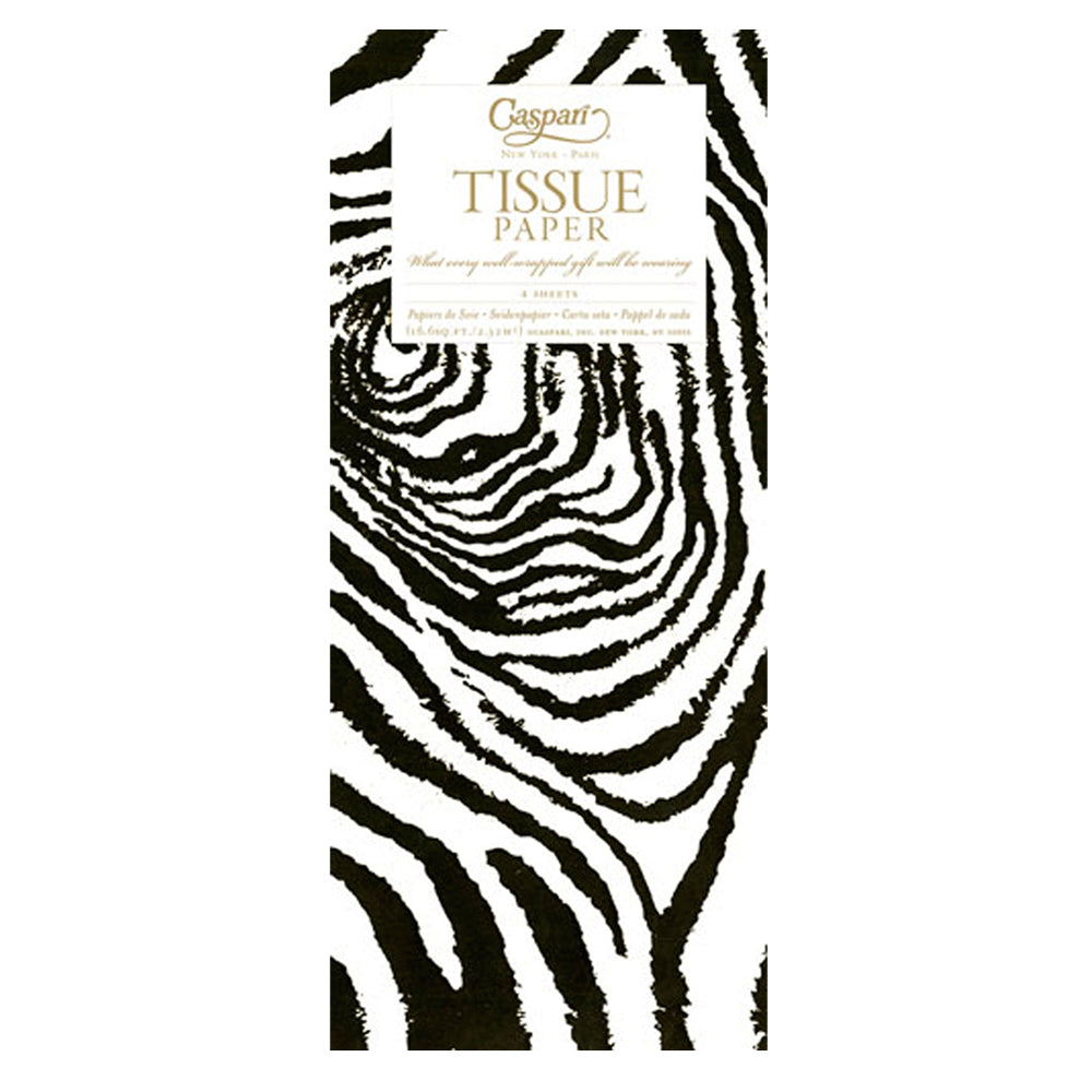 Zebra print black white Tissue Paper 4 Sheets of 20 x 30" Tissue Wrapping Paper