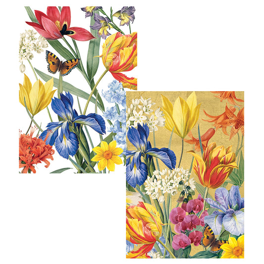Redoute Floral New York Botanical Gardens Pack of 8 Notelets Notecards from Caspari