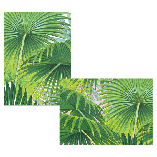 Palm Fronds Pack of 8 Notelets Notecards from Caspari