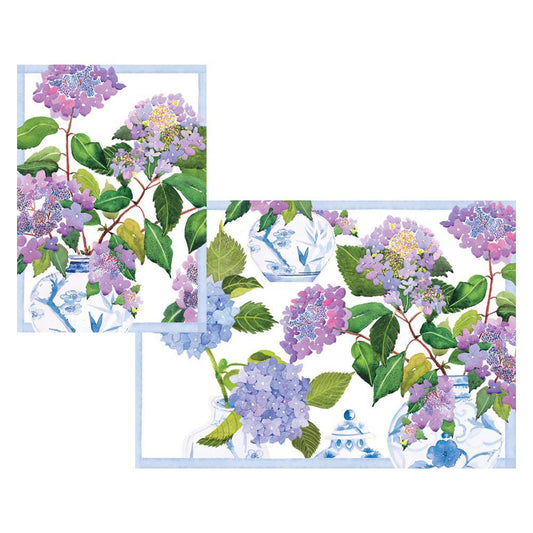 Hydrangeas and Porcelain by Catherine Weisz Pack of 8 Notelets Notecards from Caspari