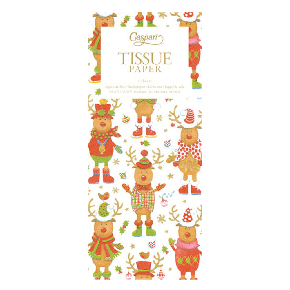 Sweater Party reindeer christmas jumpers Tissue Paper 4 Sheets of 20 x 30" Tissue Wrapping Paper