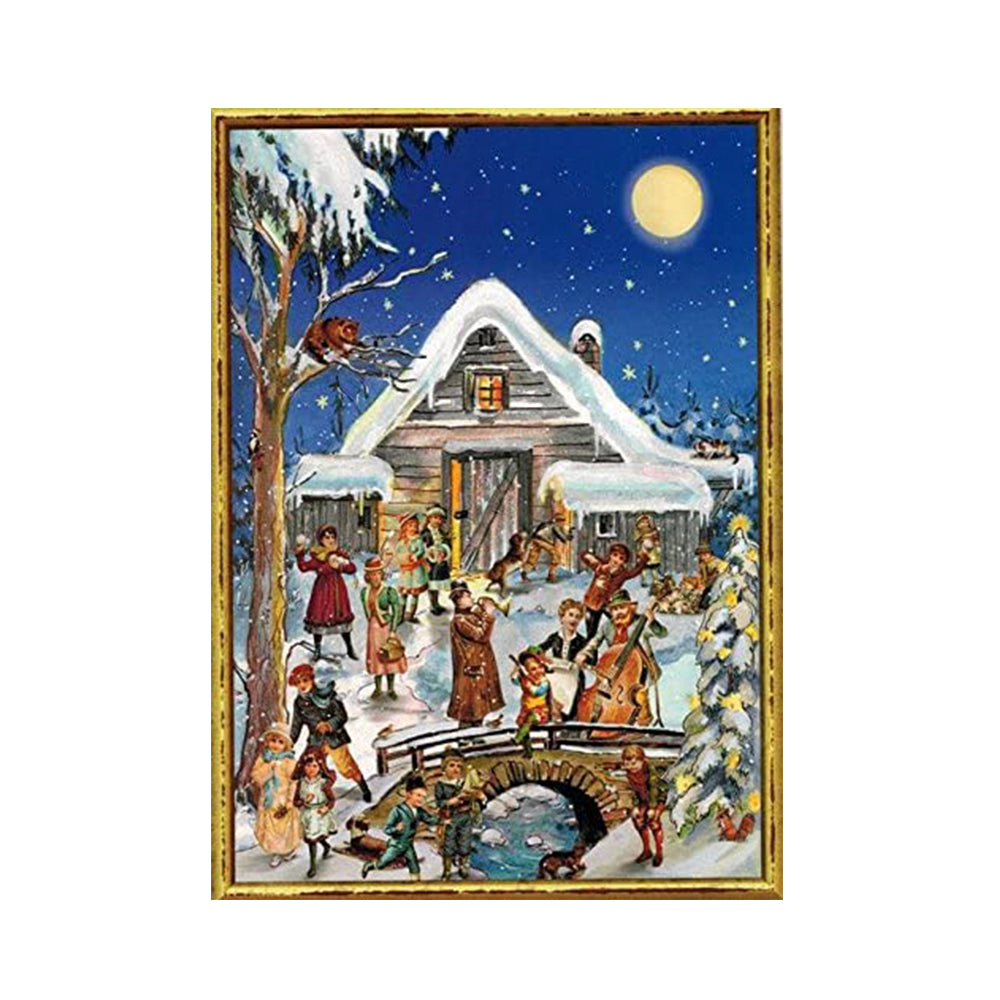 Victorian Christmas Music Richard Selmer Single German Christmas Card with envelope 12 x 17 cm