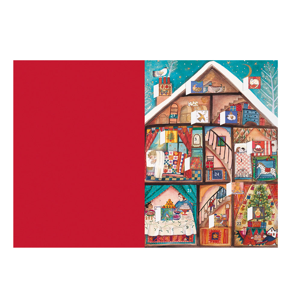House Advent Calendar Card with envelope 170 x 120mm Roger la Borde