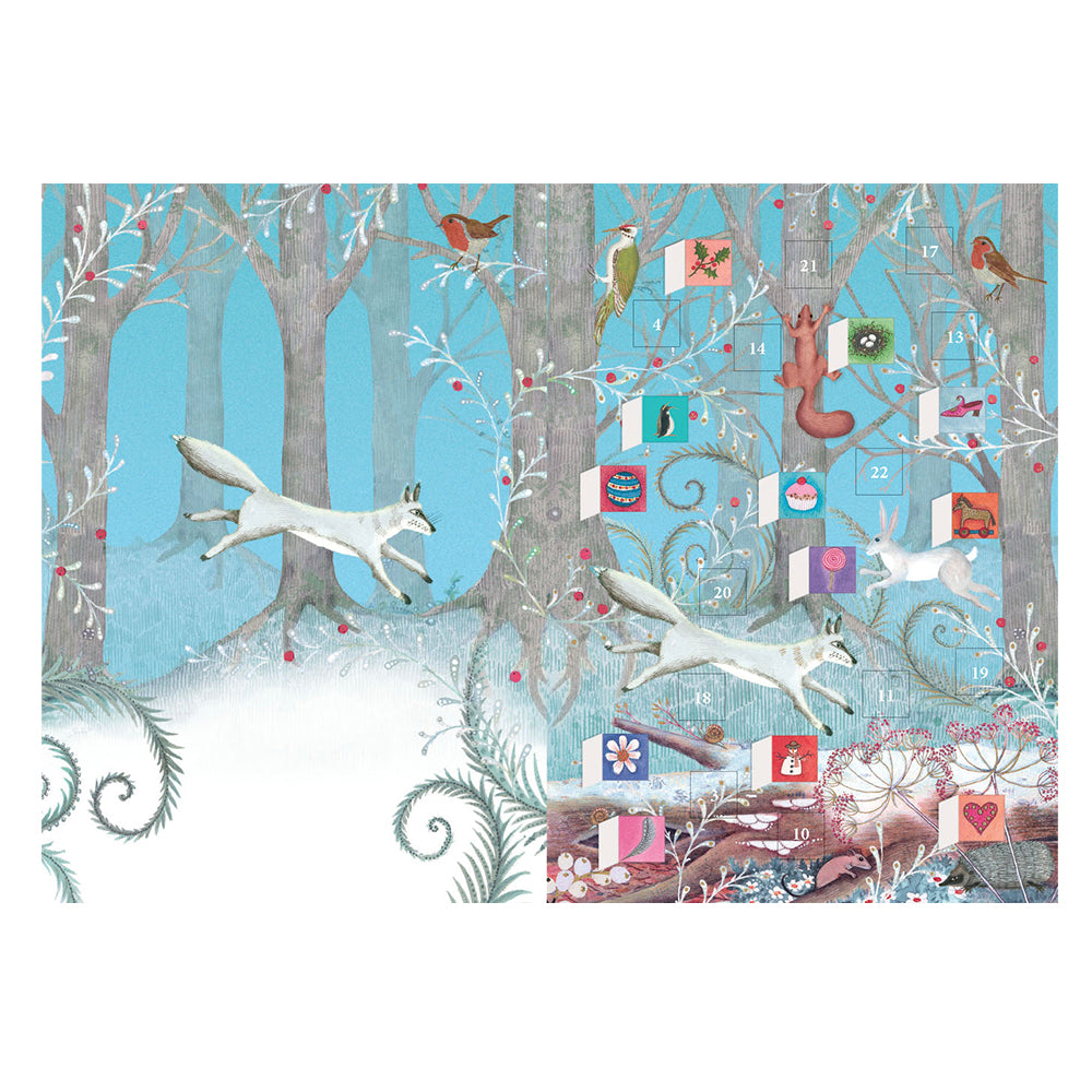 Animals Call of the Wild Advent Calendar Card with envelope 170 x 120mm Roger la Borde