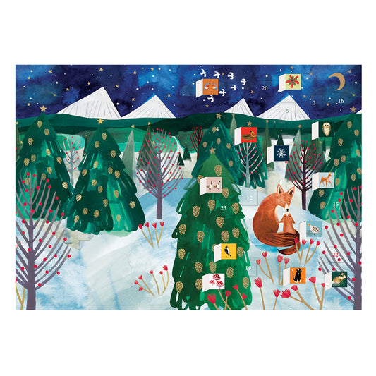 Cub’s First Christmas Advent Calendar Card with envelope 170 x 120mm Roger la Borde